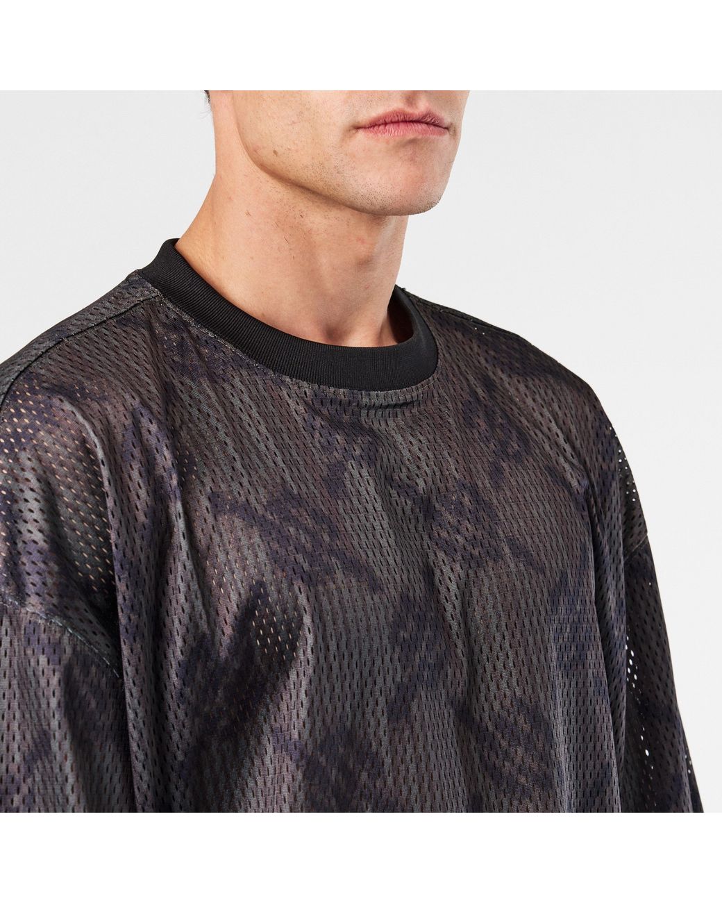 Daily Paper Black Mesh Logo T-Shirt for men
