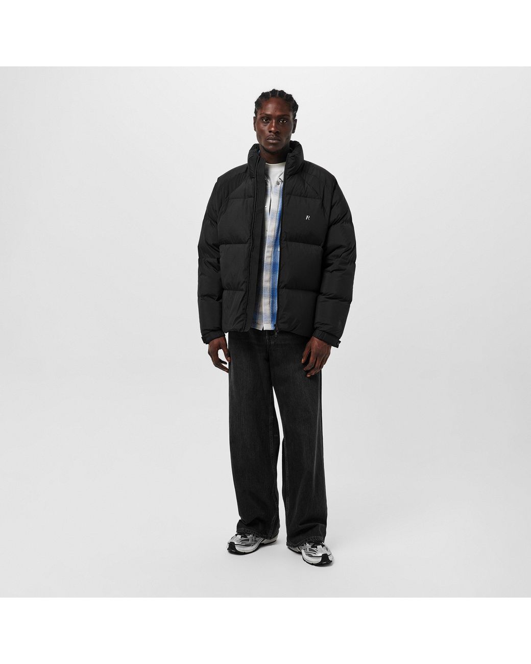 Represent Black Quilted Insulated Medium Puffer Jacket for men