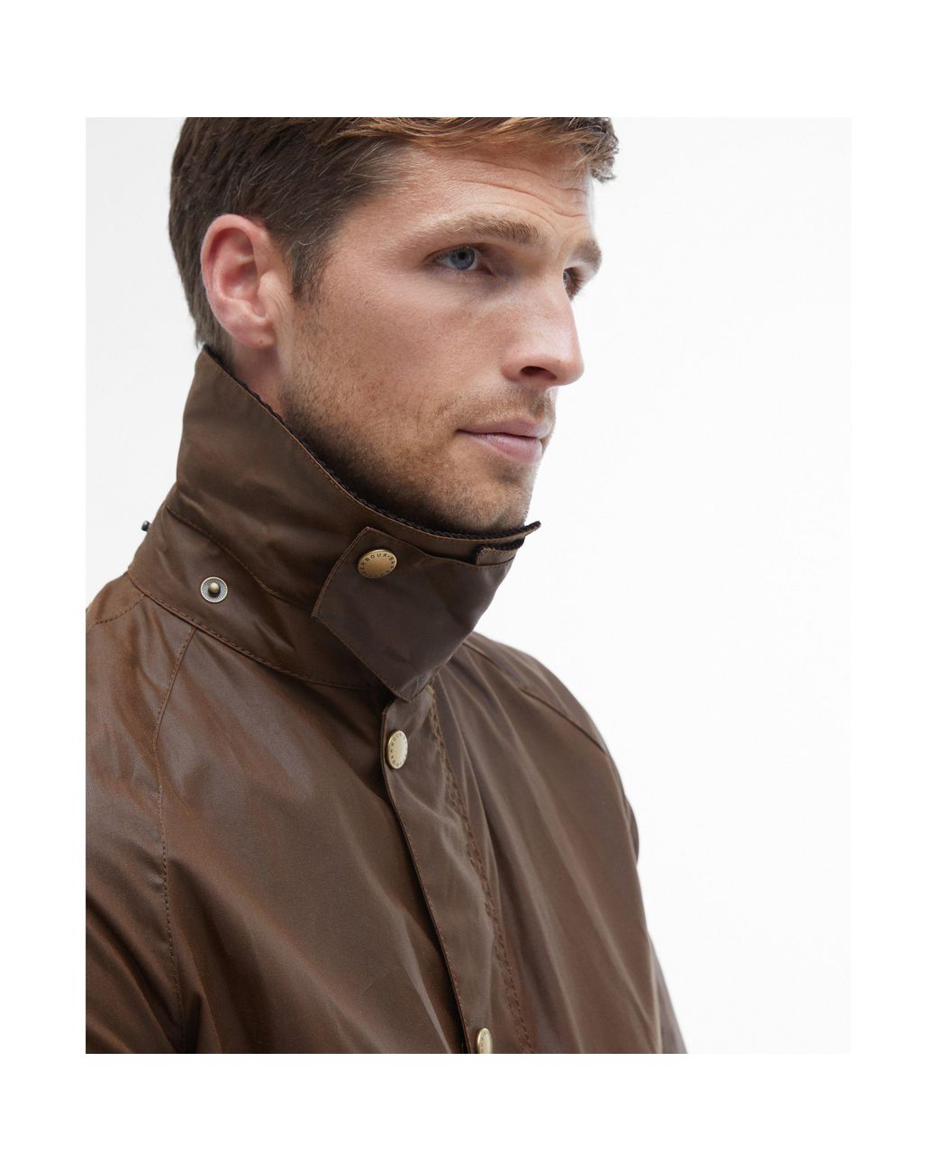 Barbour Brown Ashby Water Resistant Windproof Long Sleeve Wax Jacket for men
