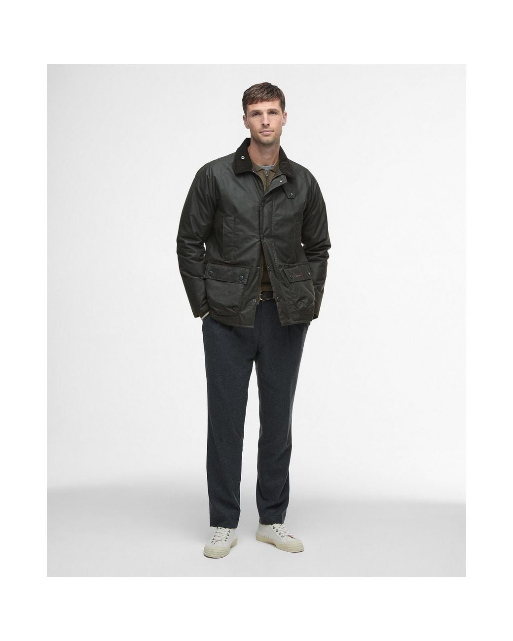 Barbour Black Modern Beaufort Waxed Jacket for men