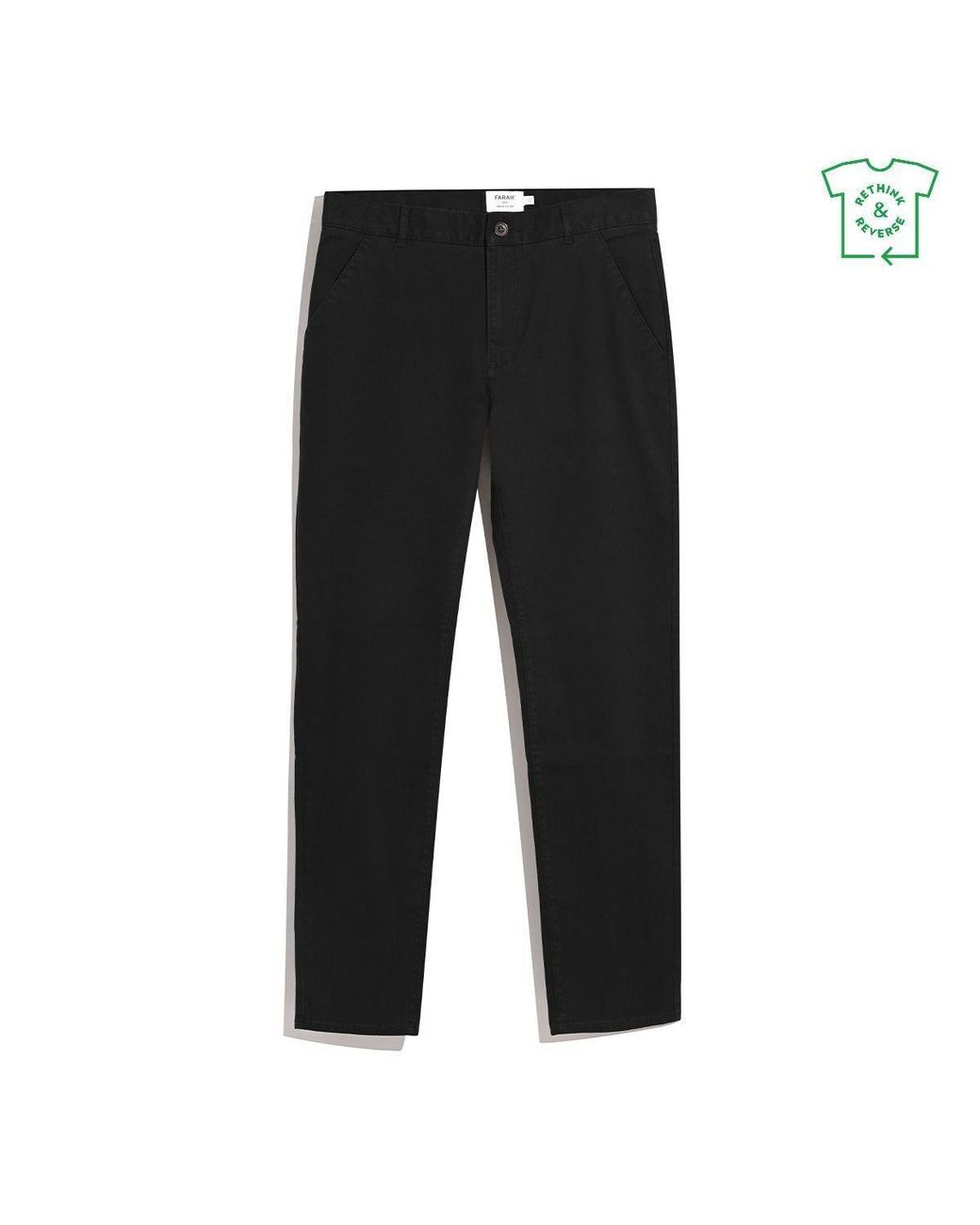 Farah Black Elm Slim Chinos for men