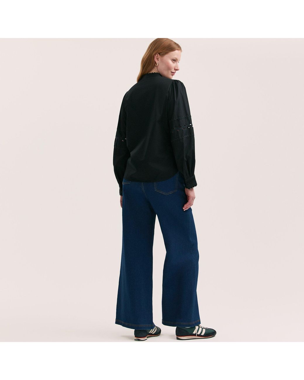 Finery London Black Paulie Long-Sleeve Blouse