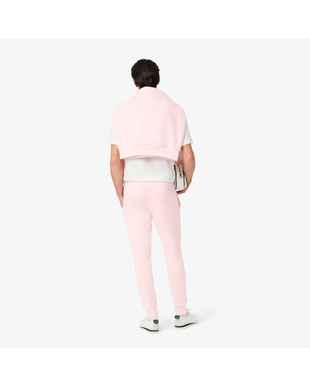 Lacoste Pink Fleece Tracksuit Bottoms for men
