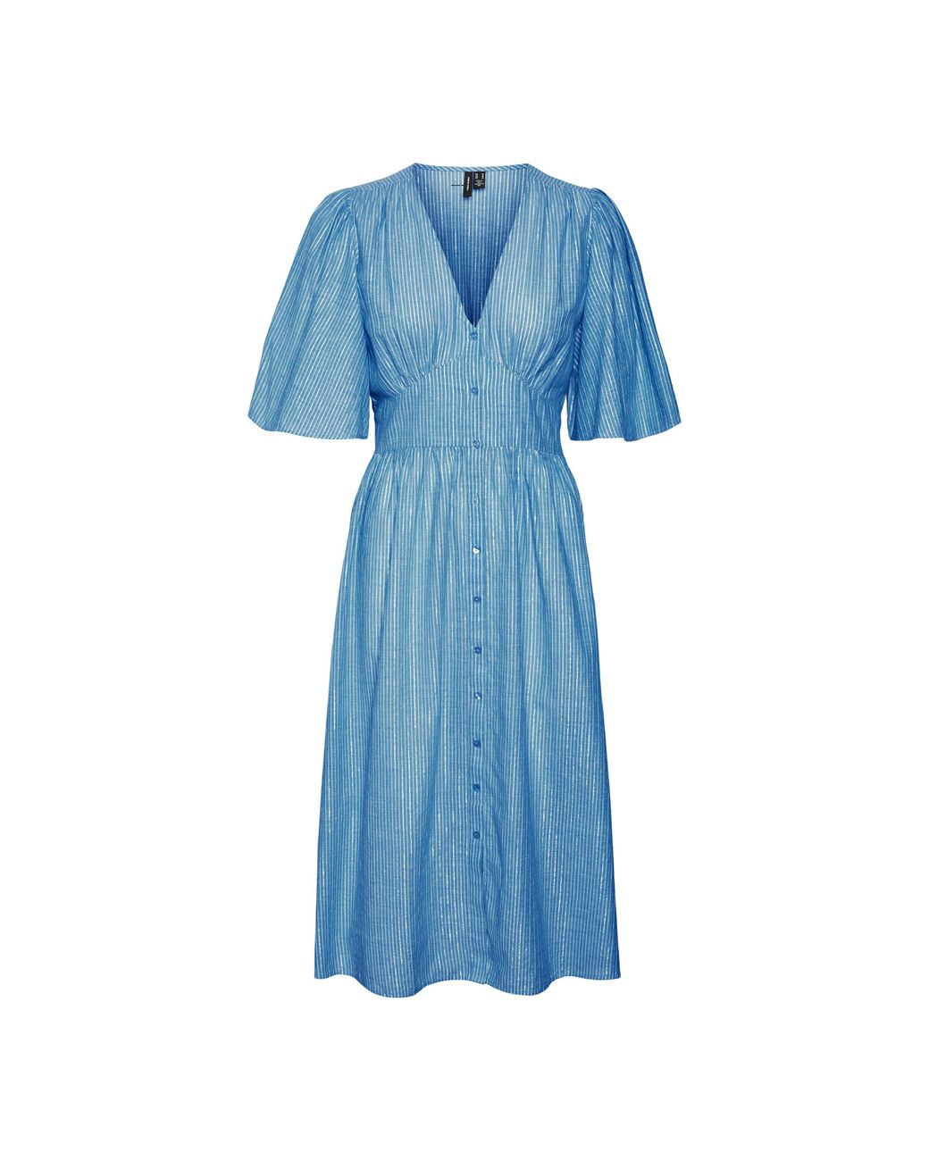 Vero Moda Blue Ines Lurex A-Line Dress