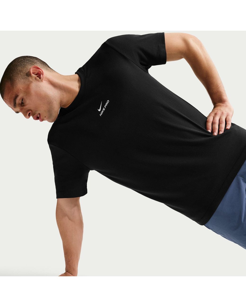 Nike Black Short Sleeve Performance Running Top for men