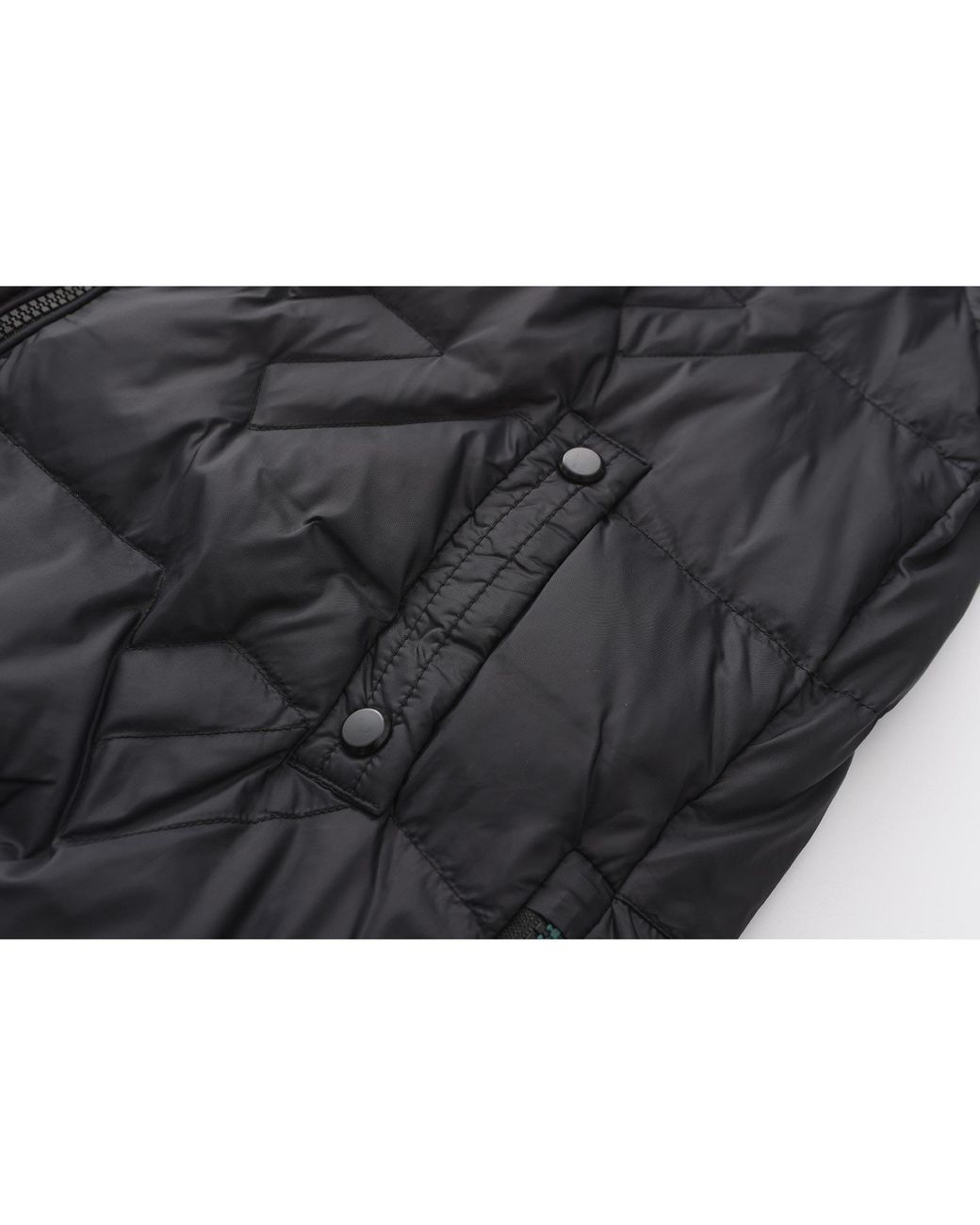 Firetrap Black Short Duck Down Funnel Neck Long Sleeve Down Jacket