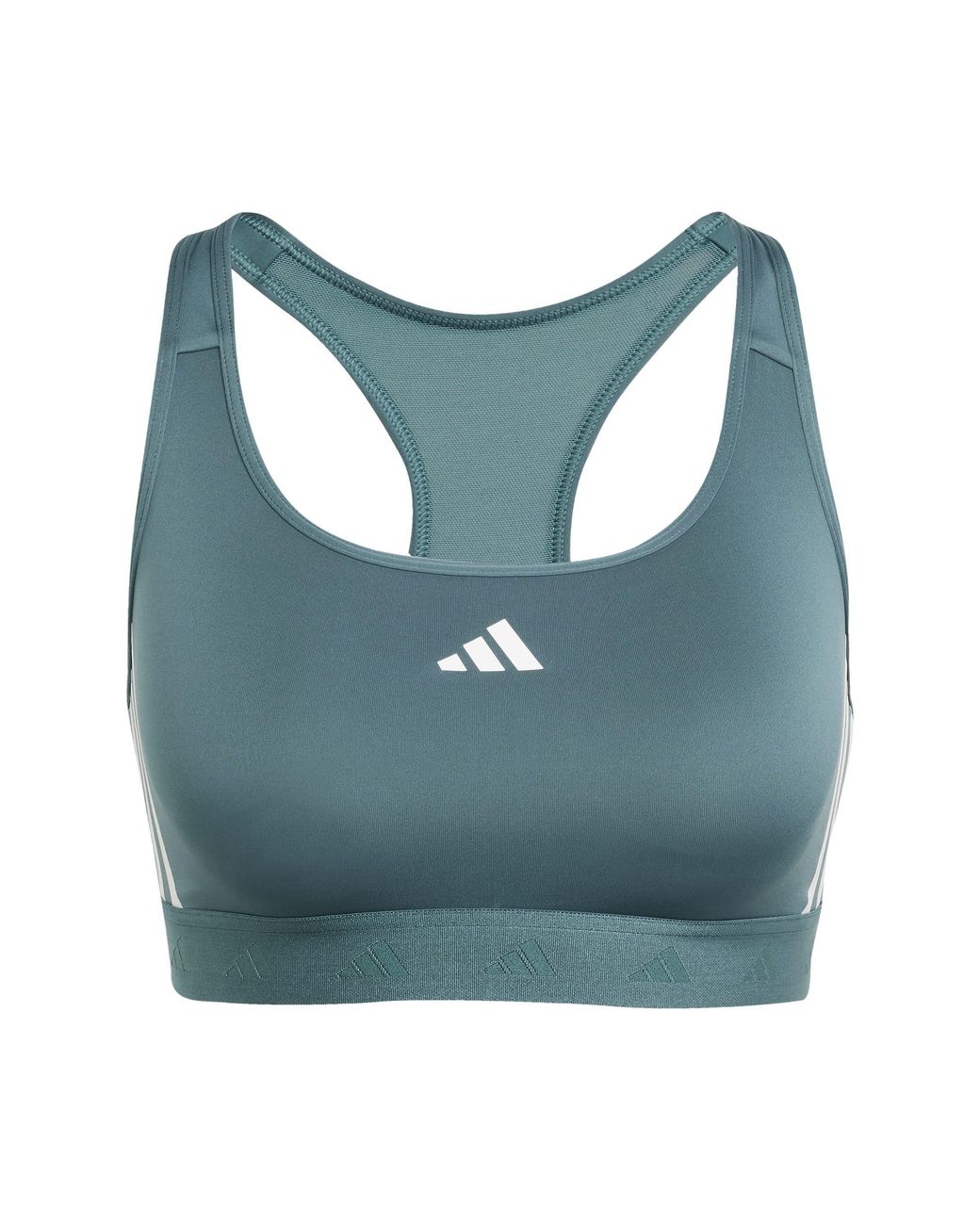 Adidas Blue Medium Impact Sports Bra