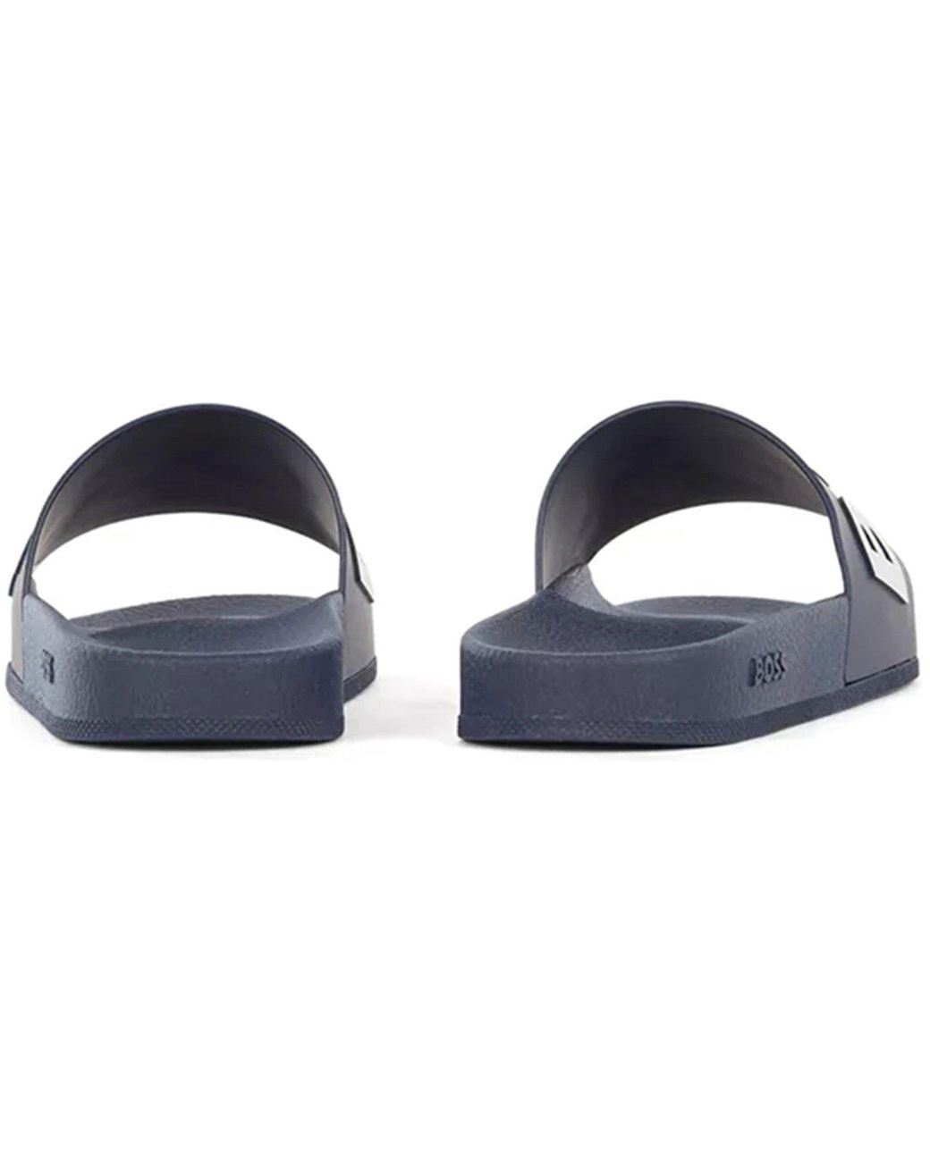 Boss Blue Bay Logo Sliders, Branding Strap Sandals for men