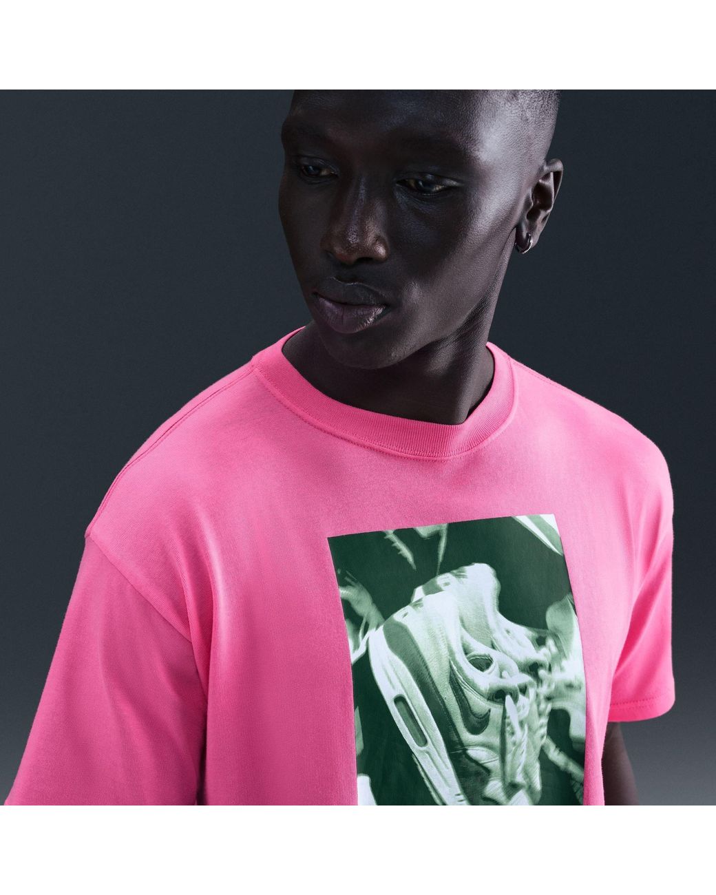 Nike Pink Nsw Air Photo Cotton T-Shirt