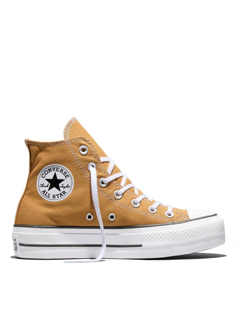 Converse Brown All Star Platform High Top Trainers