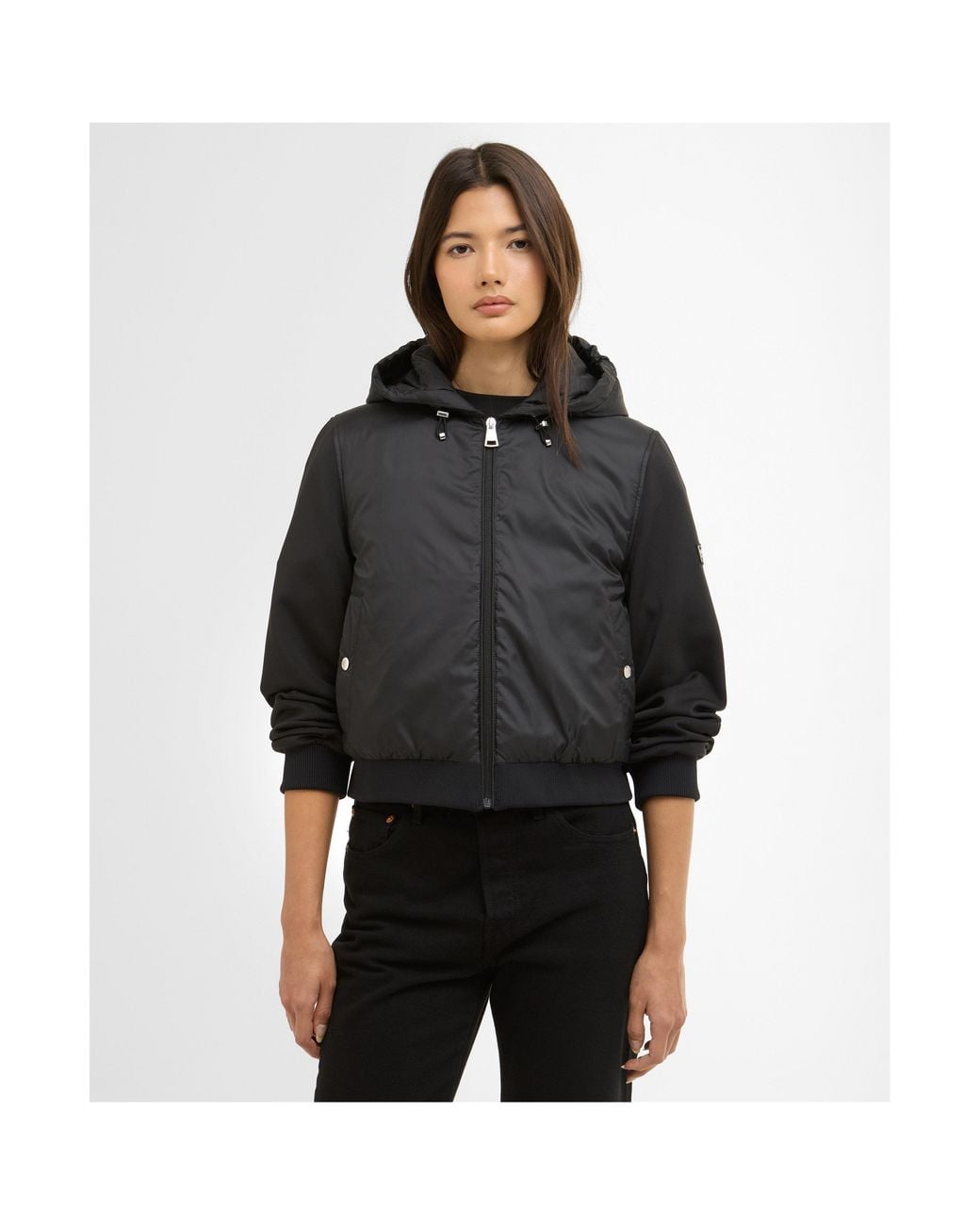 Barbour Black Equinox Quilted Sweatshirt