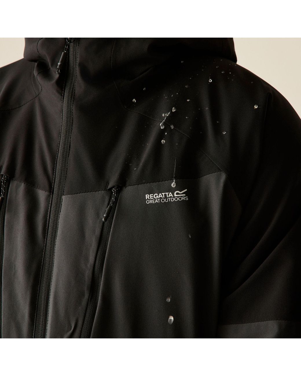 Regatta Black Highton Stretch Padded Waterproof Jacket for men