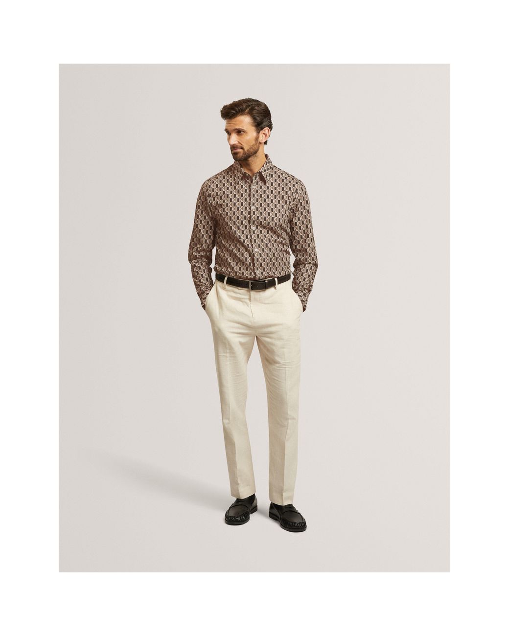 Ted Baker Brown Ted Reg Fit Shirt Sn71 for men