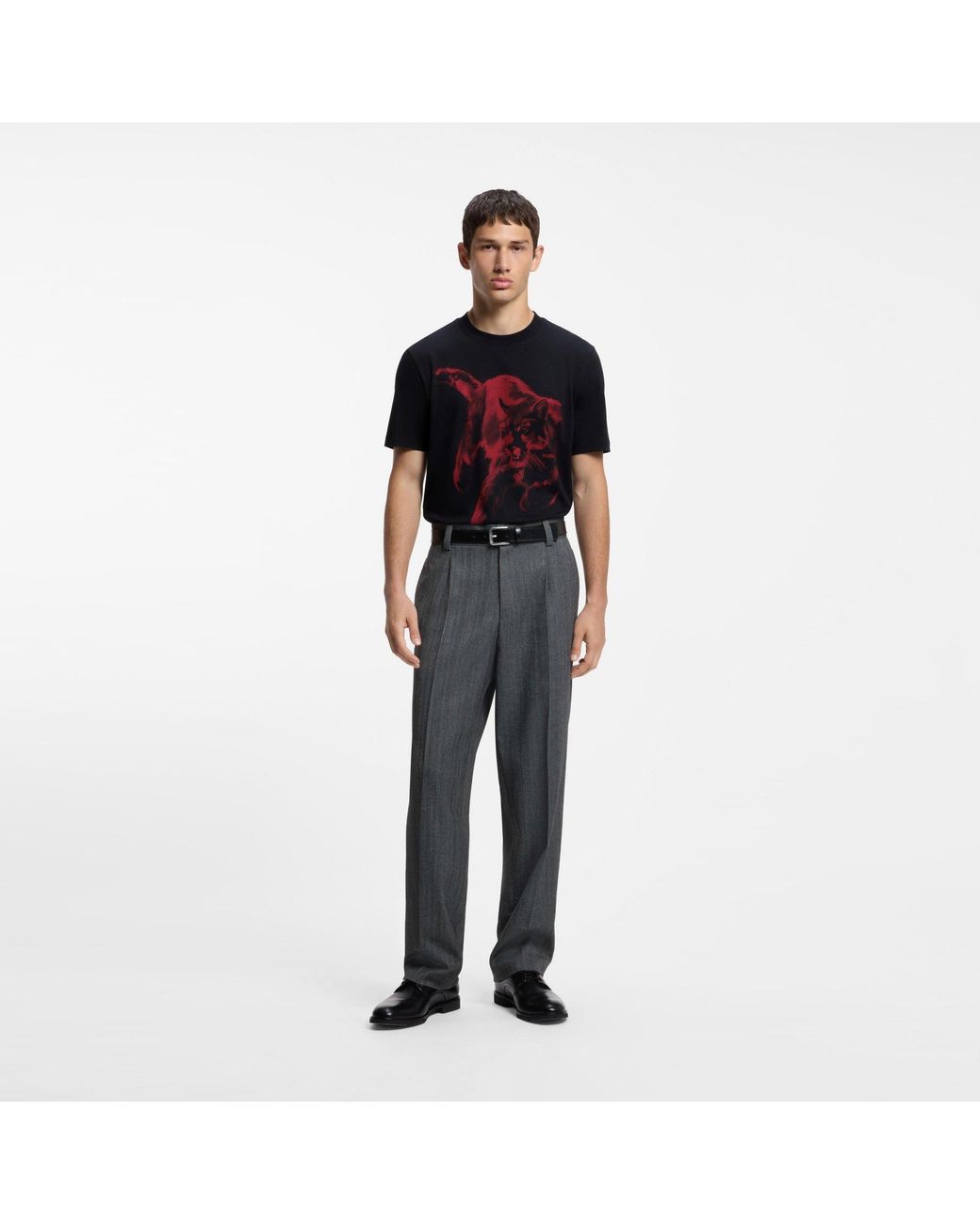 HUGO Black Daffilo Tee Sn64 for men