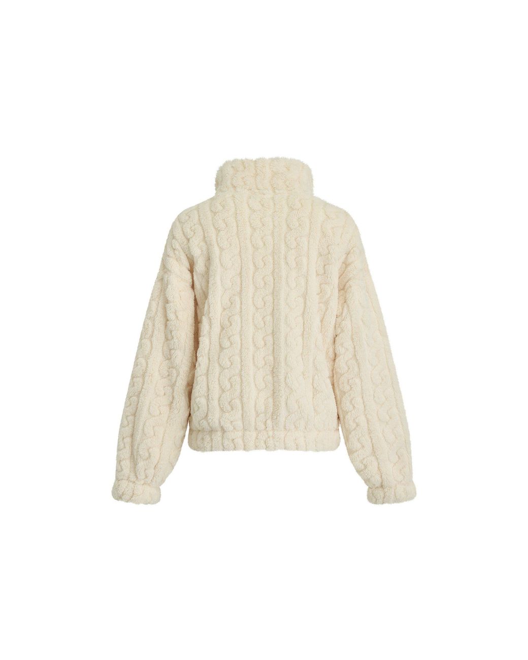 DKNY Gray Cable Sport Full-Zip Sherpa Jacket