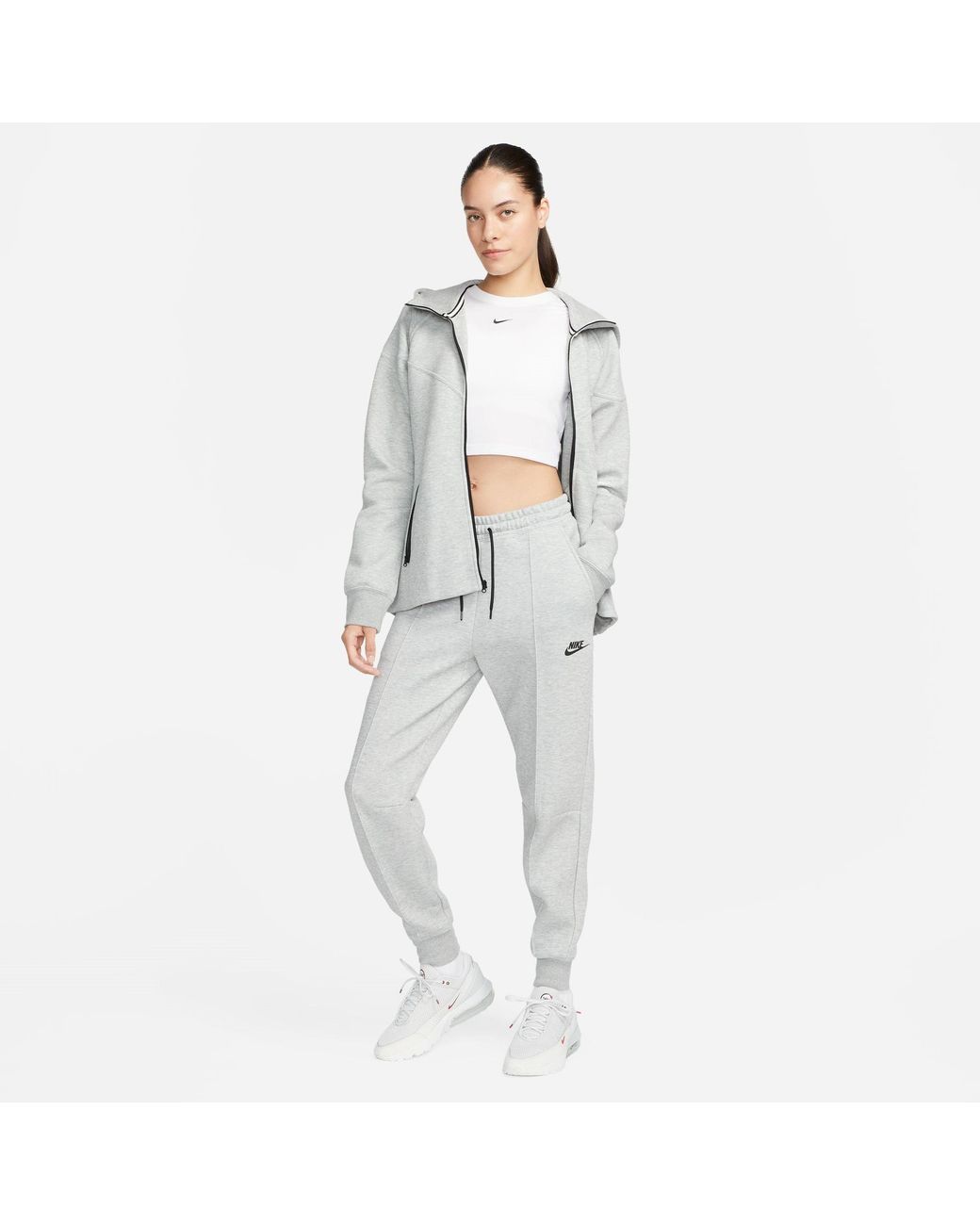 Nike Gray Sportswear Tech Fleece Mid-Rise Jogger Pants
