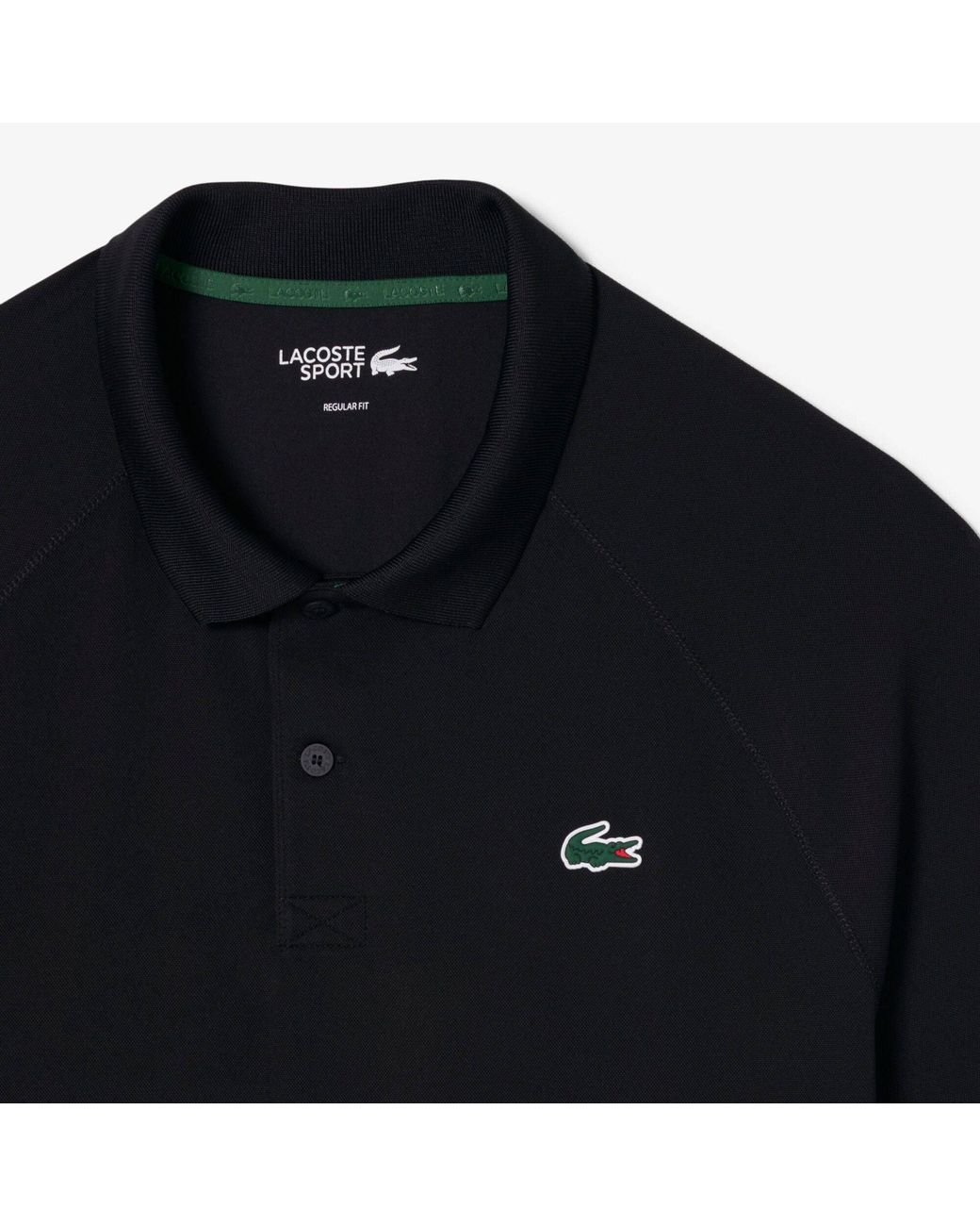 Lacoste Black Short Sleeve Performance Polo Shirt for men