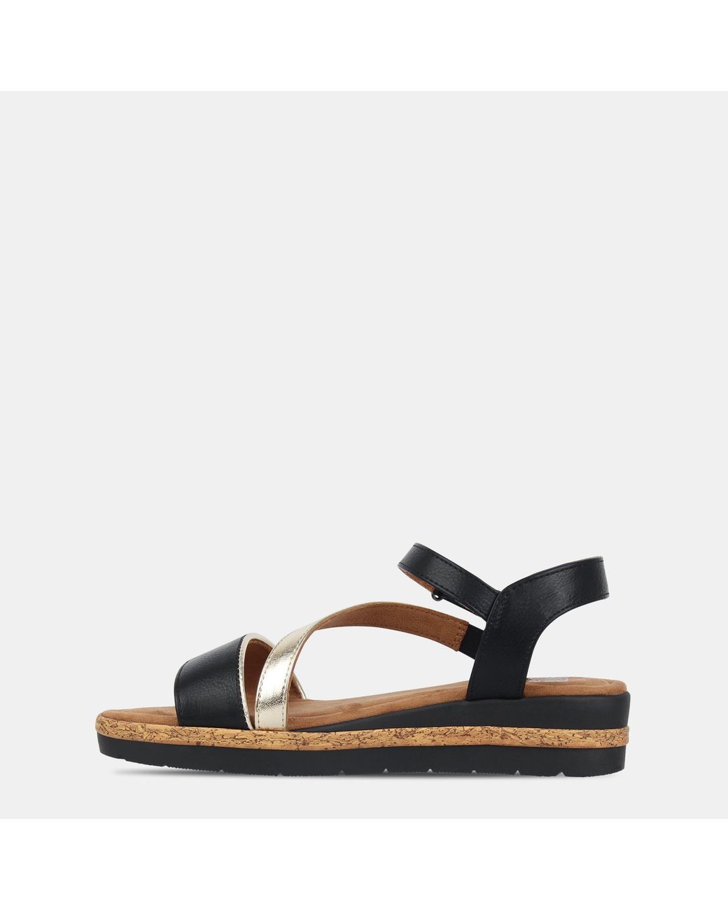 Biba Black Wedge Sandal