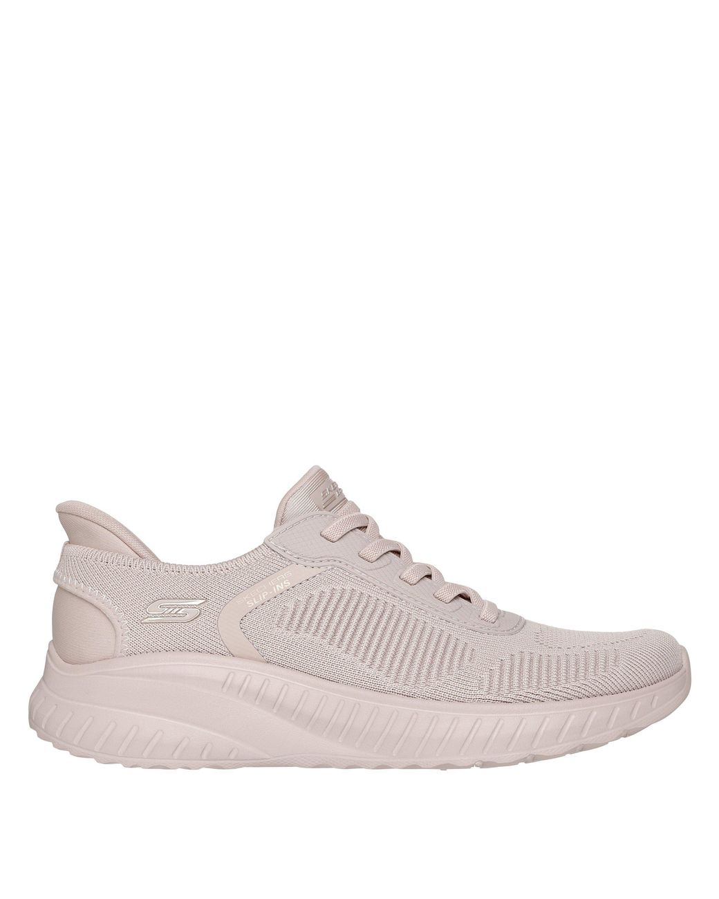 Skechers Pink Engineered Knitted Bungee Slip-On Runners