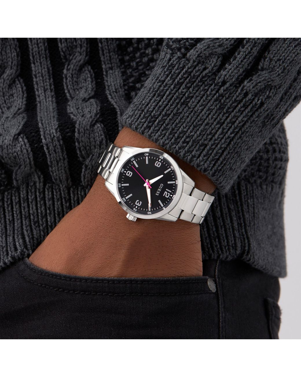 Guess Metallic Easton Analogue Quartz Watch for men