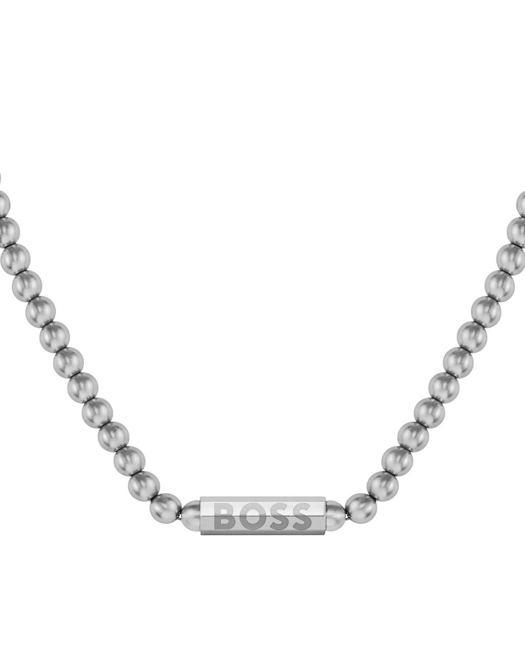 Boss Metallic Sphere Metal Necklace, Stainless Steel With Magnetic Closure for men