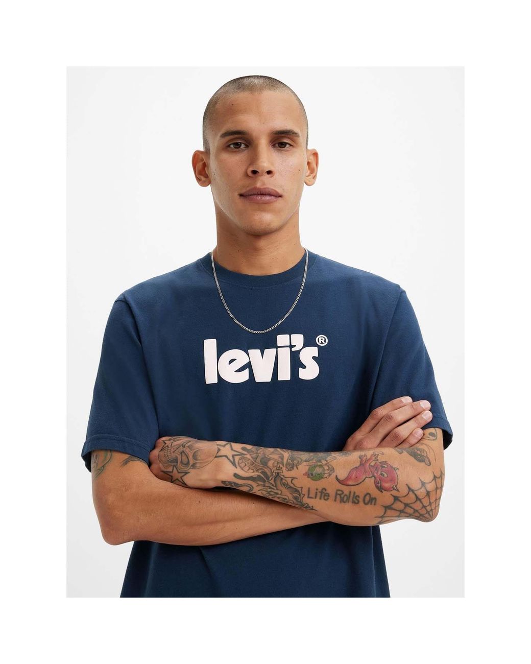 Levi's Blue Relaxed Fit T Shirt for men
