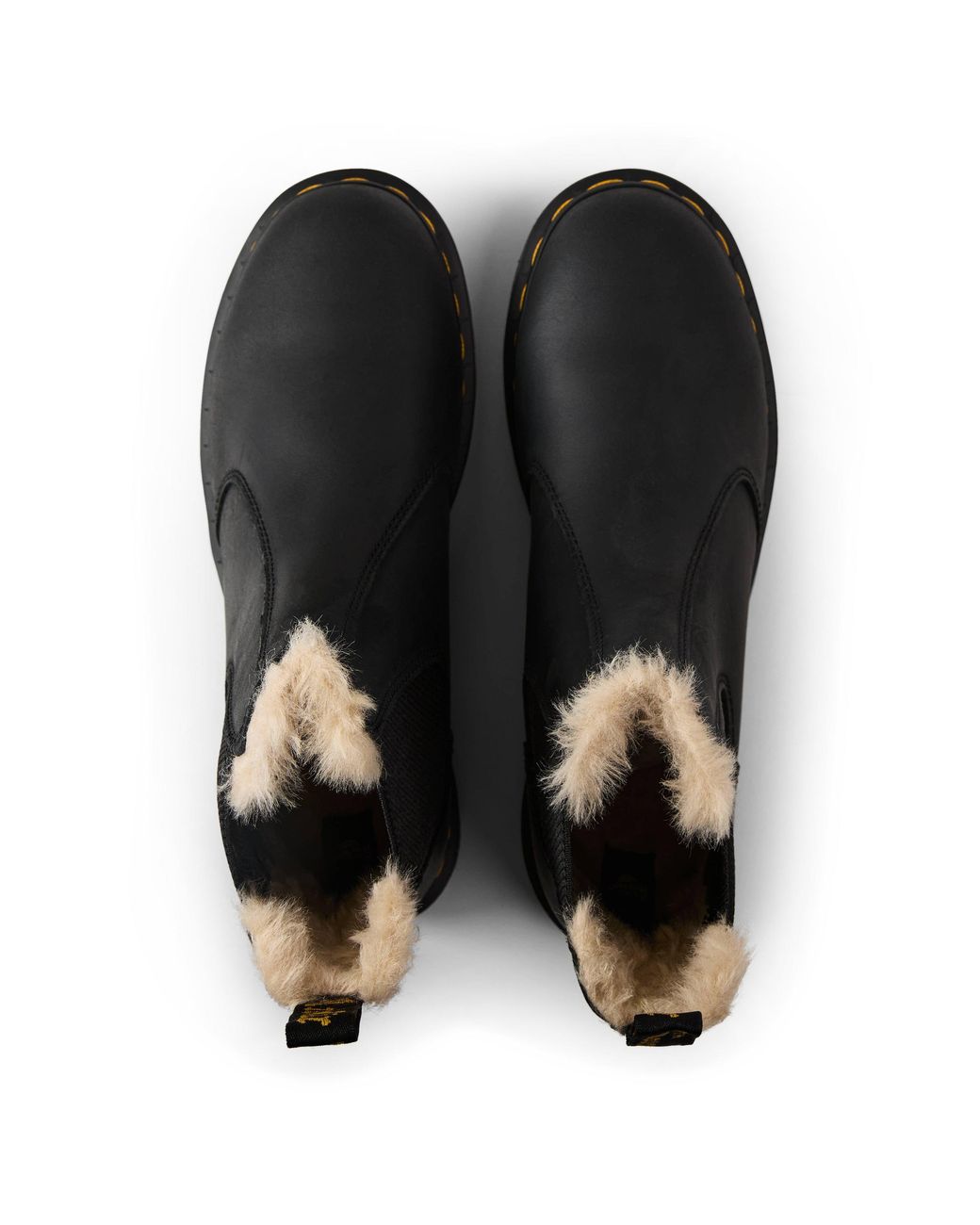 Dr. Martens Black 2976 Leonore Fur Lined Chelsea Boot