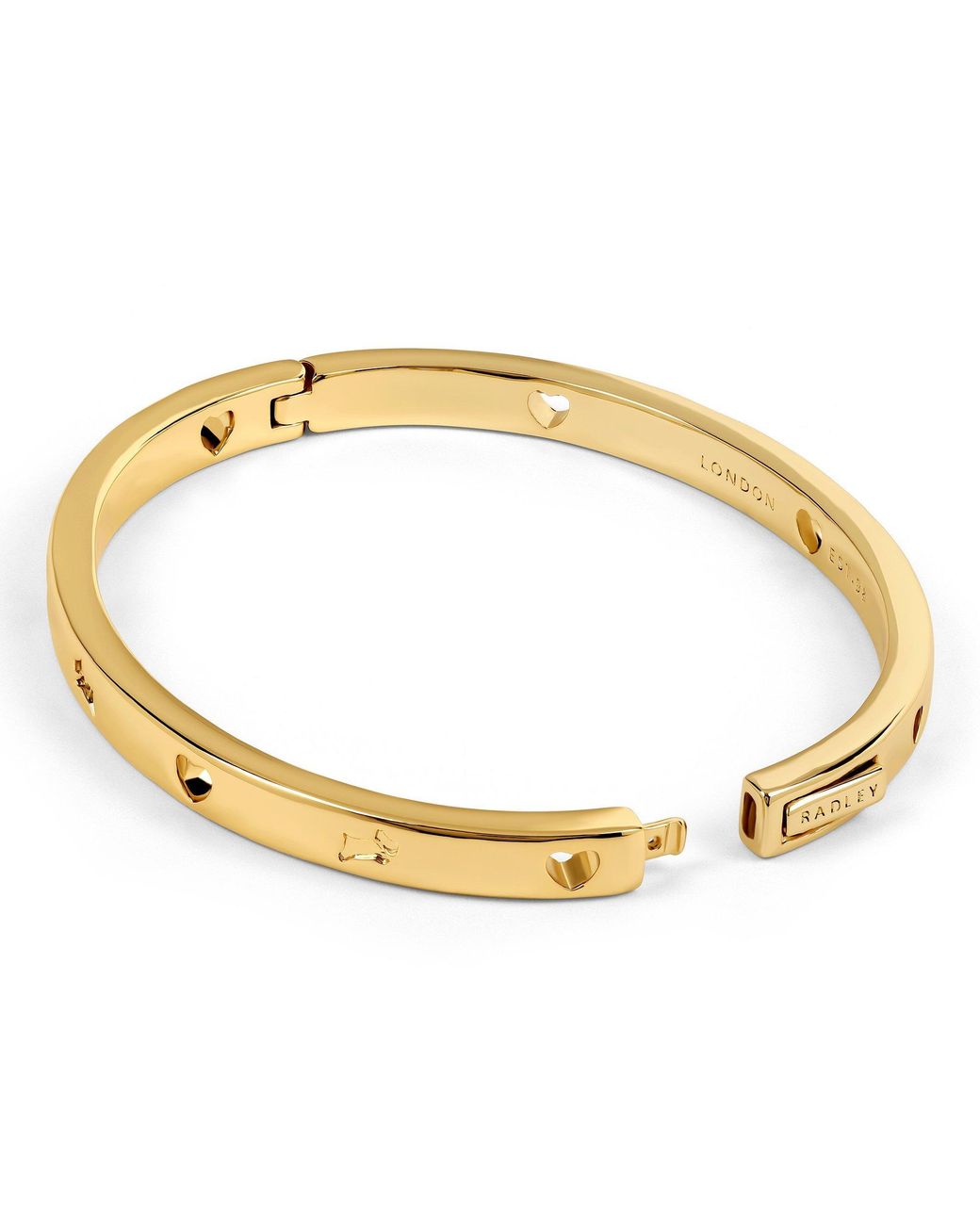 Radley Metallic 18Ct G Plated Heart & Dog Bangle