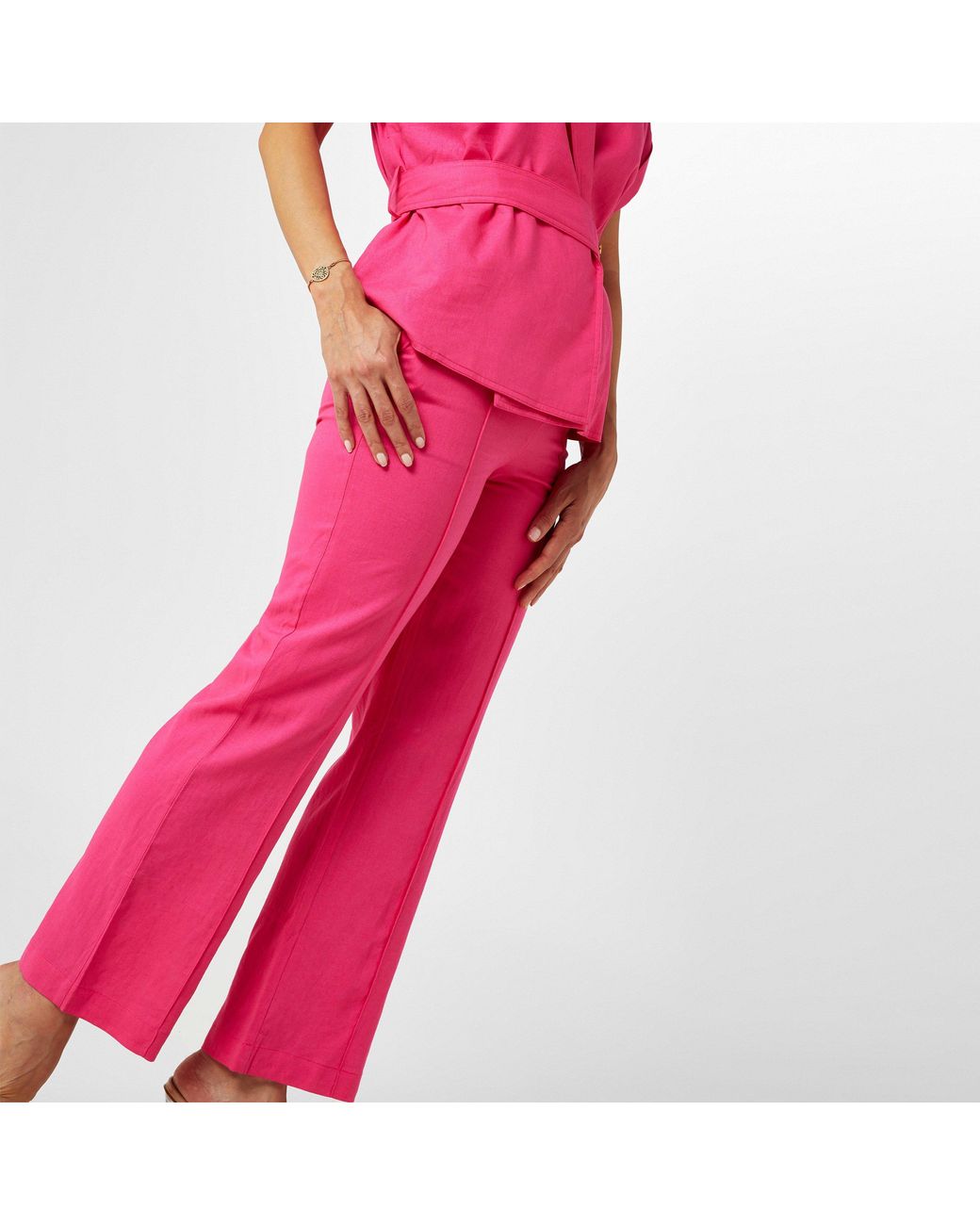 Biba Pink Linen Trouser