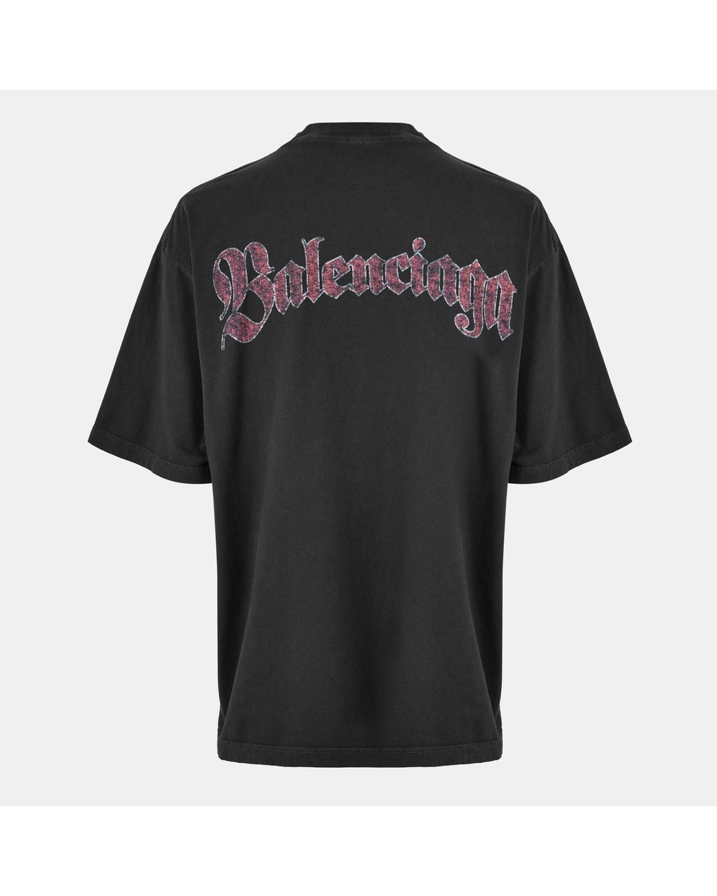Balenciaga Black T-Shirt With Colorful Print for men