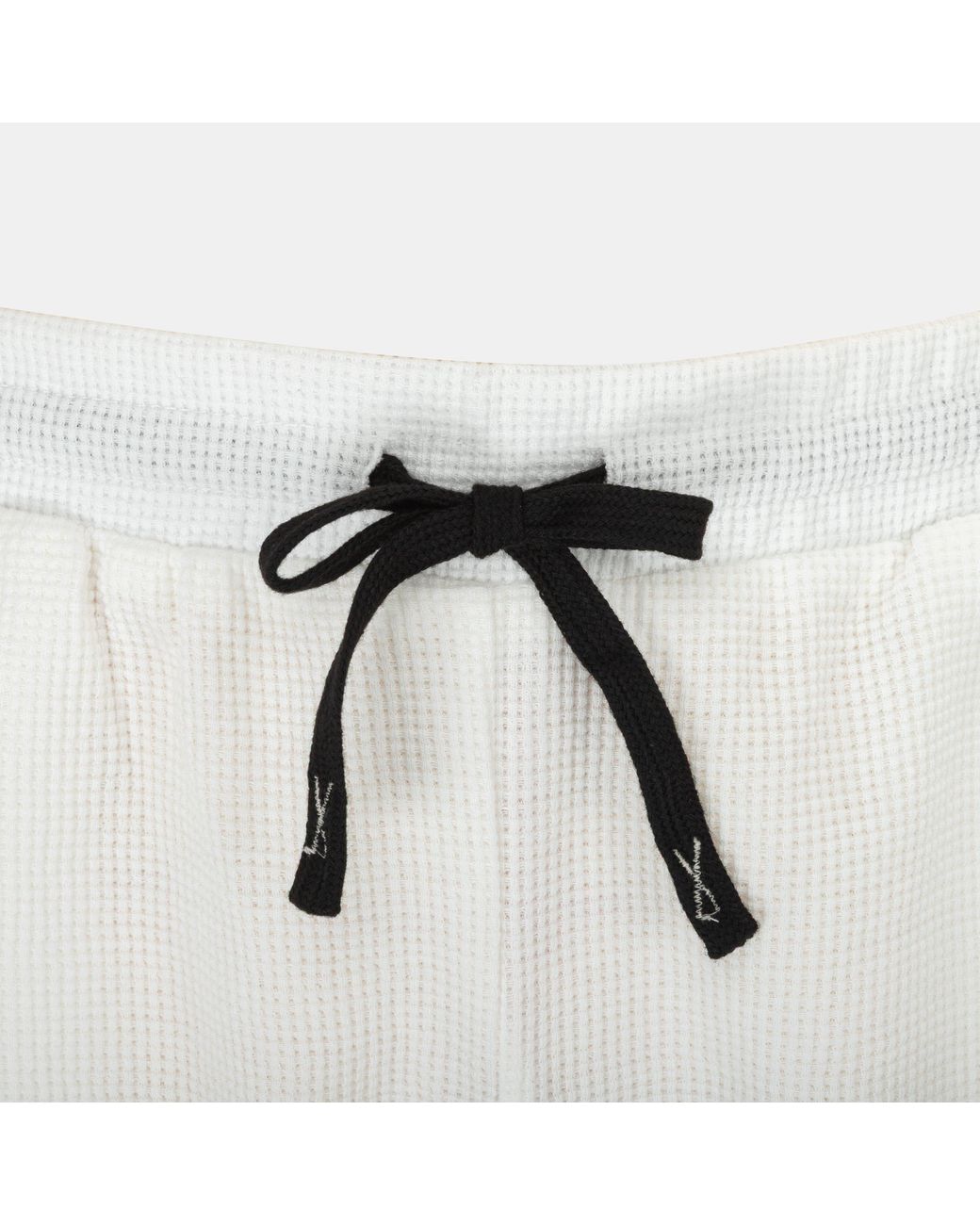 Fabric White Waffle Shorts for men