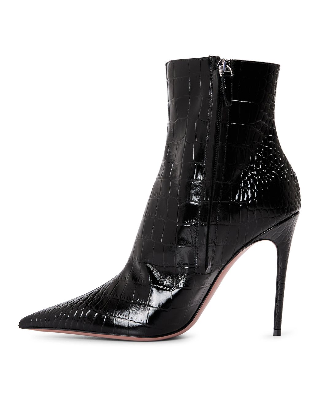 Paris Texas Black Vera 105 Leather Heeled Ankle Boots