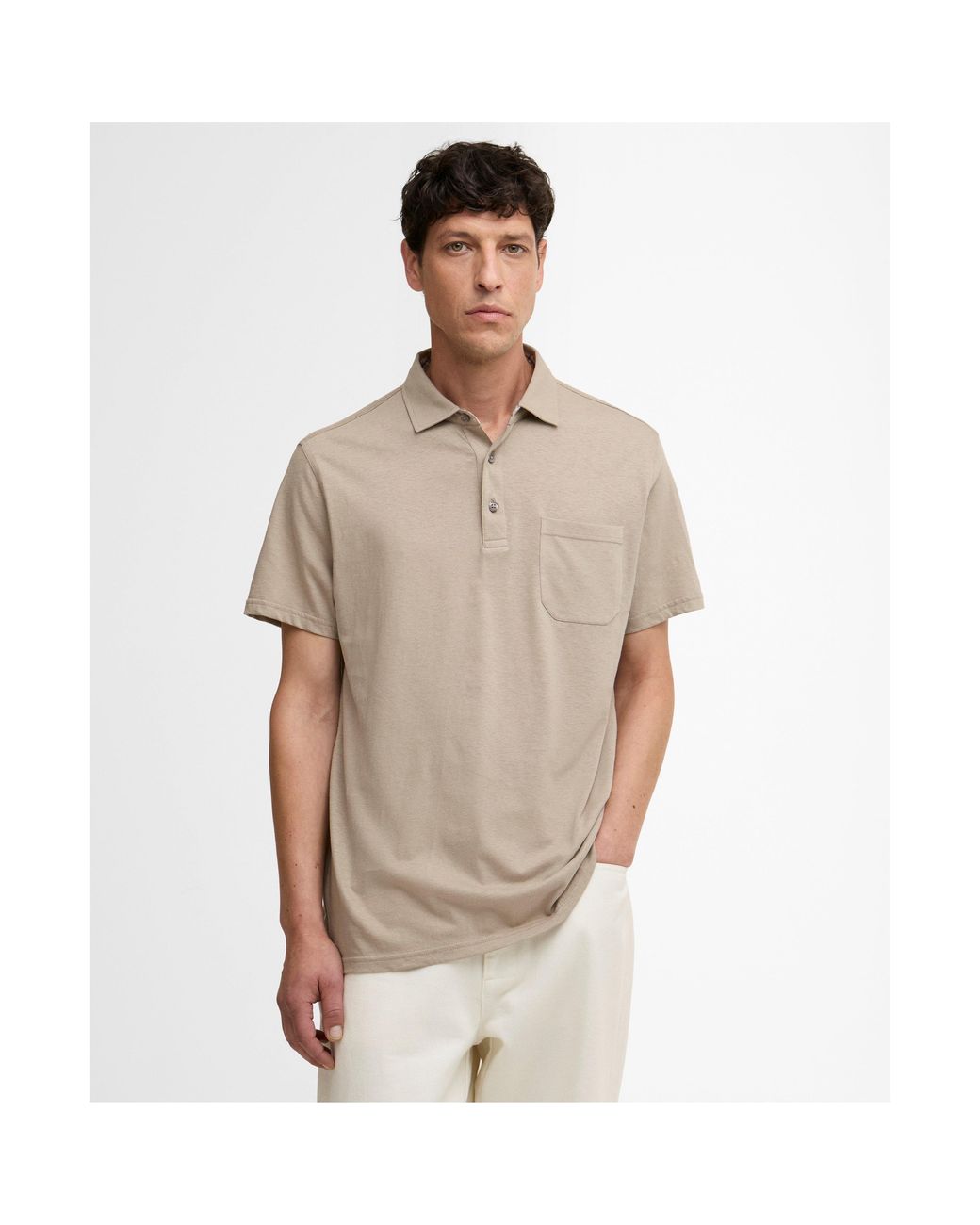 Barbour Natural Short Sleeve Polo Shirt for men