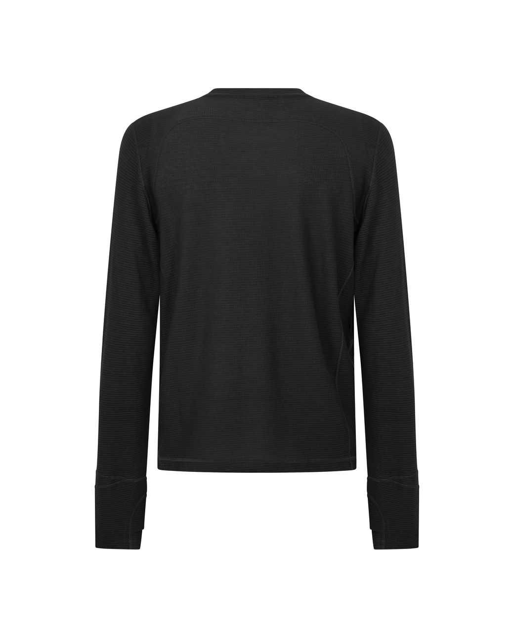Roa Black Ashi Wool Tencel Baselayer Ls for men