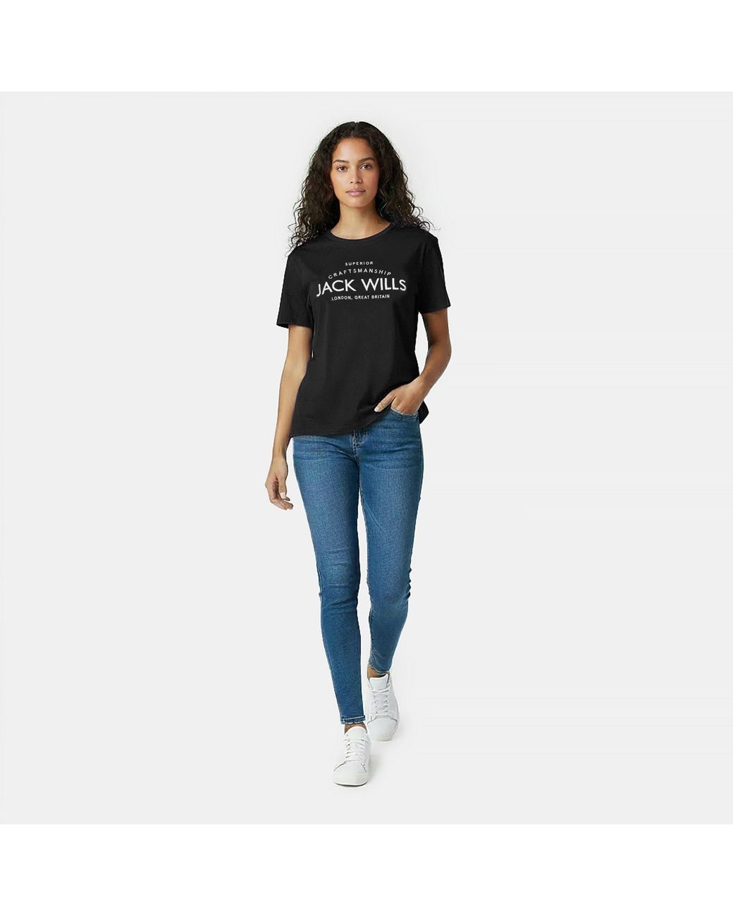 Jack Wills Gray Forstal Boyfriend T-Shirt Ladies