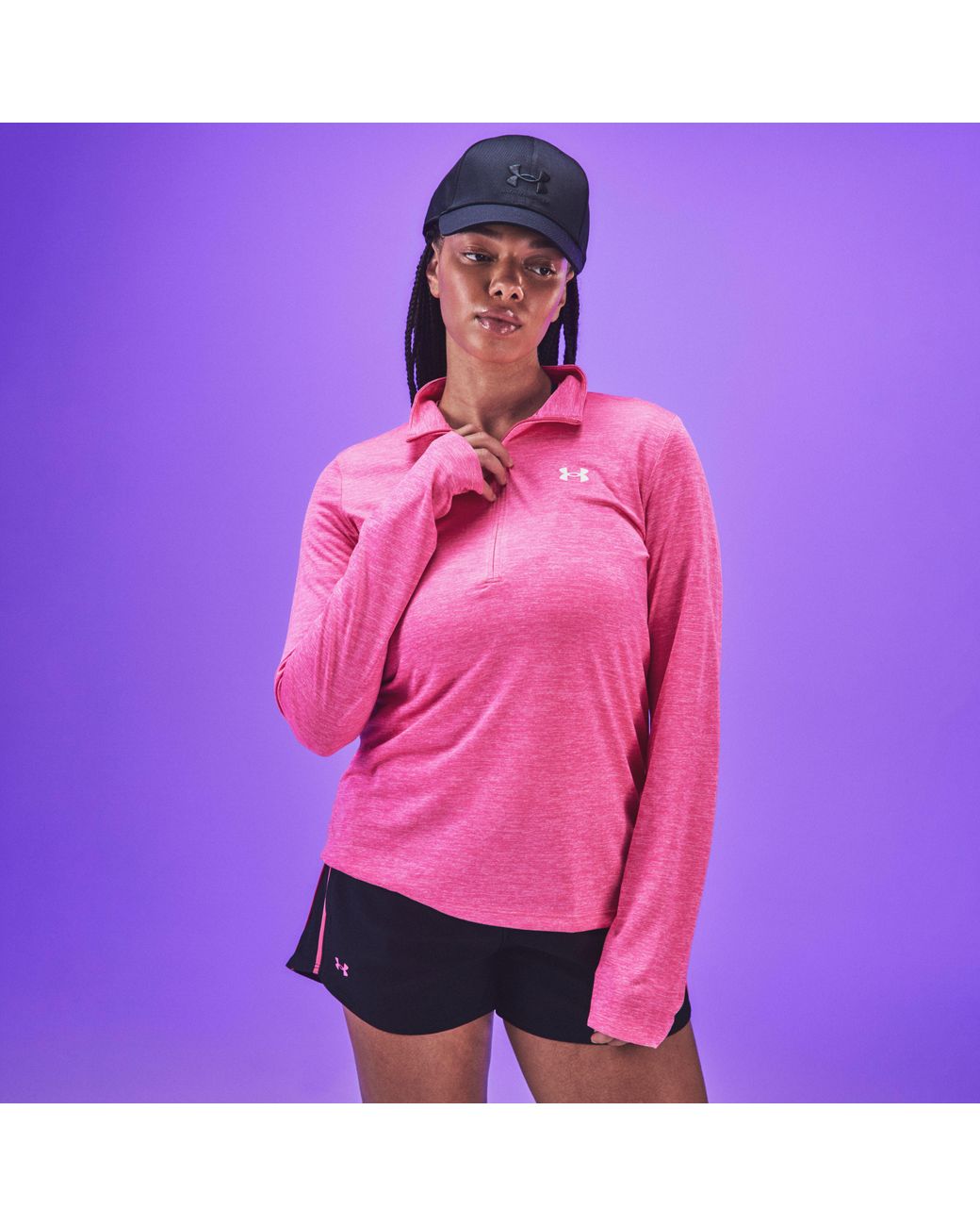 Under Armour Pink Tech Half Zip Top