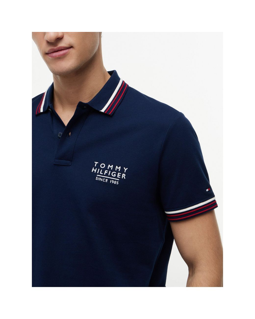 Tommy Hilfiger Blue Short Sleeve Polo Shirt for men