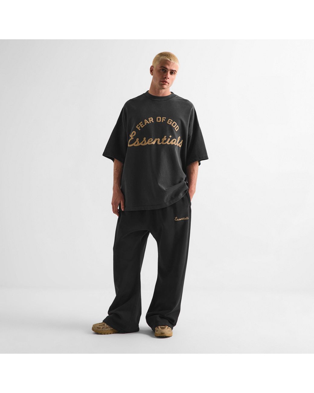 Fear Of God Blue Oversized T-Shirt for men