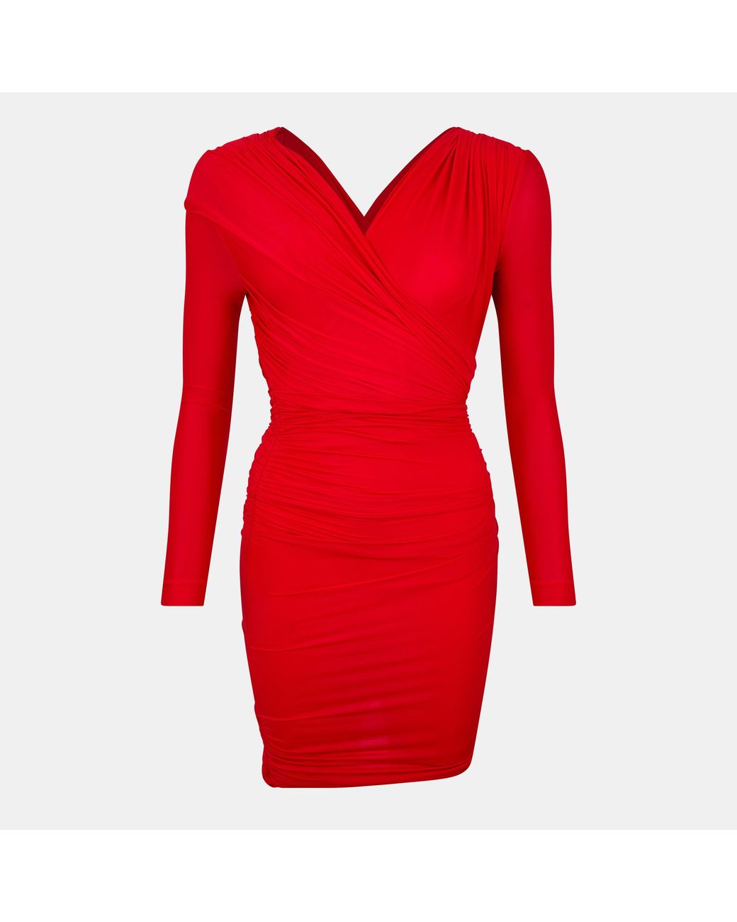 Balenciaga Red Draped Dress