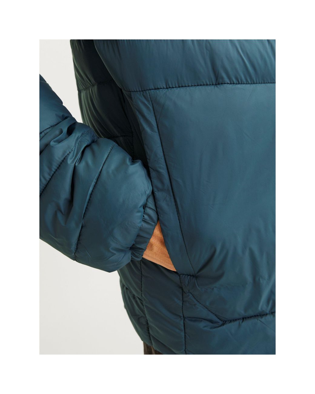 Jack & Jones Blue Quilted Puffer Jacket for men