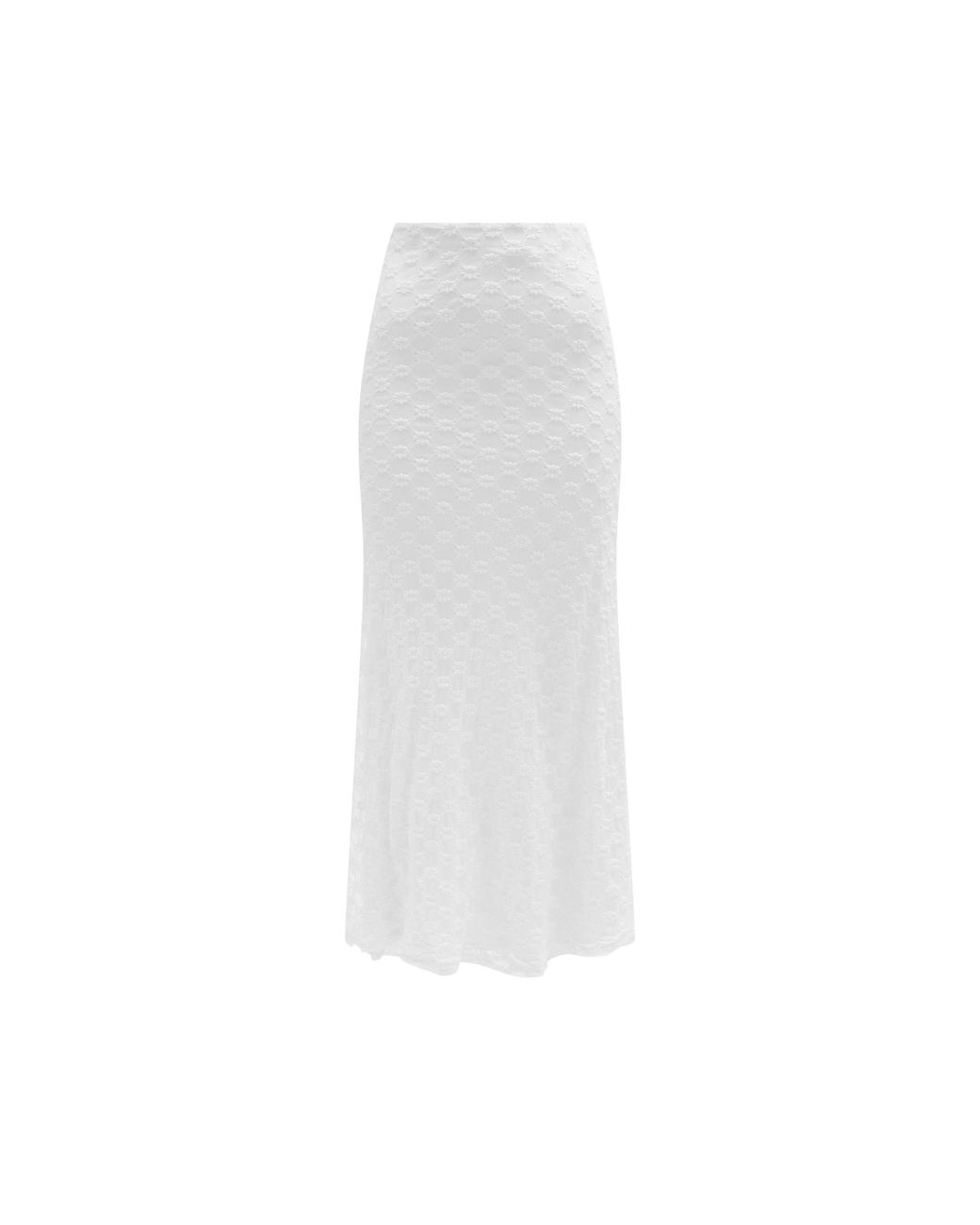 Bardot White Adoni Mid Rise Maxi Skirt