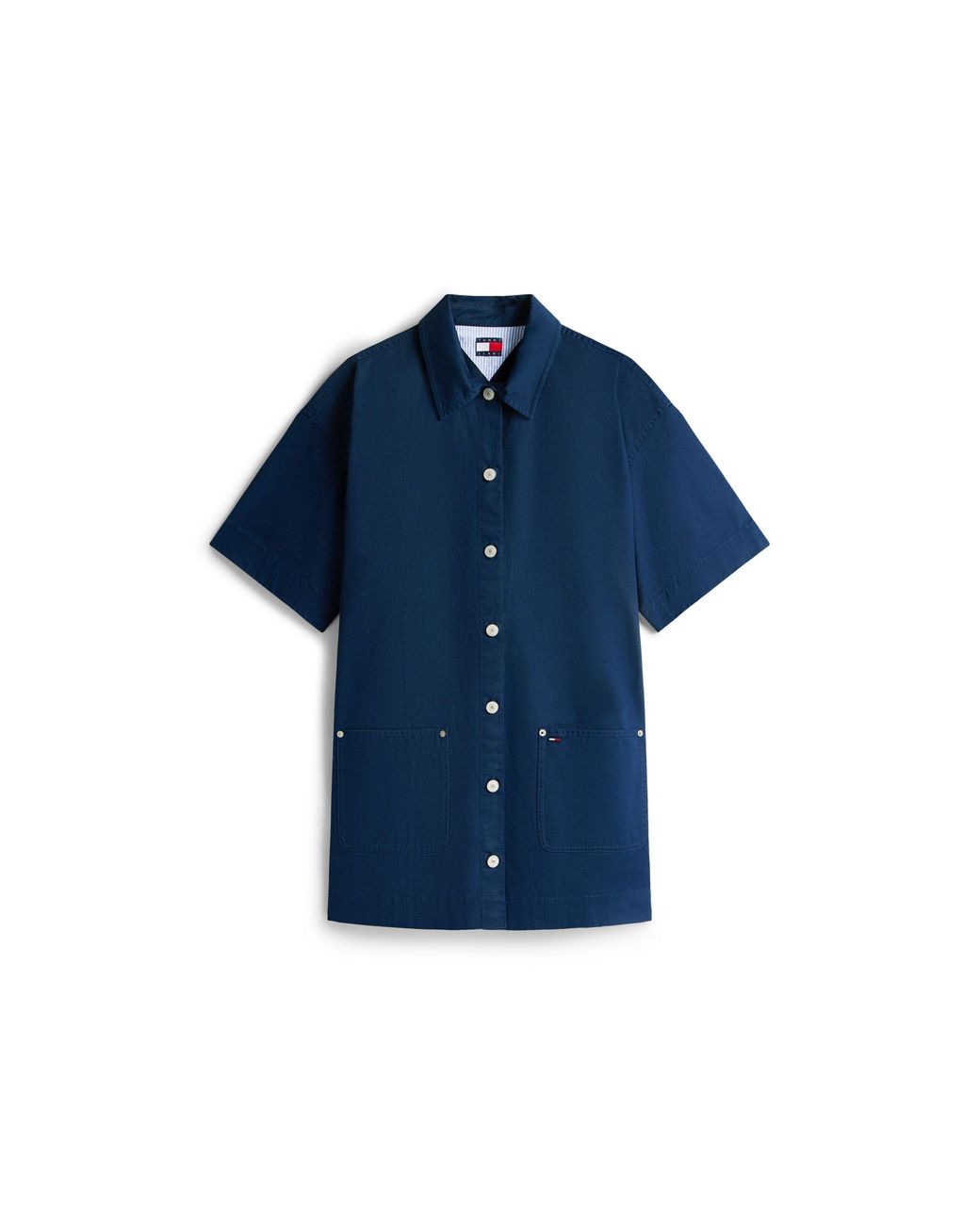 Tommy Hilfiger Blue Pokt Mini Shirt Dress