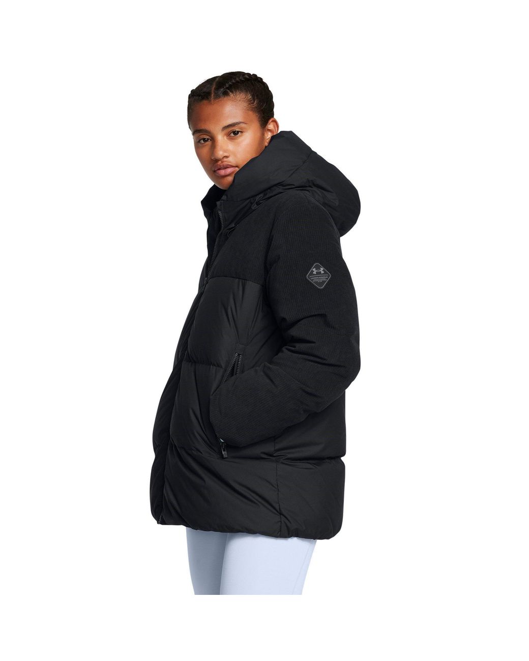Under Armour Black Limitless Cord Quilted Heavyweight Puffer Jacket