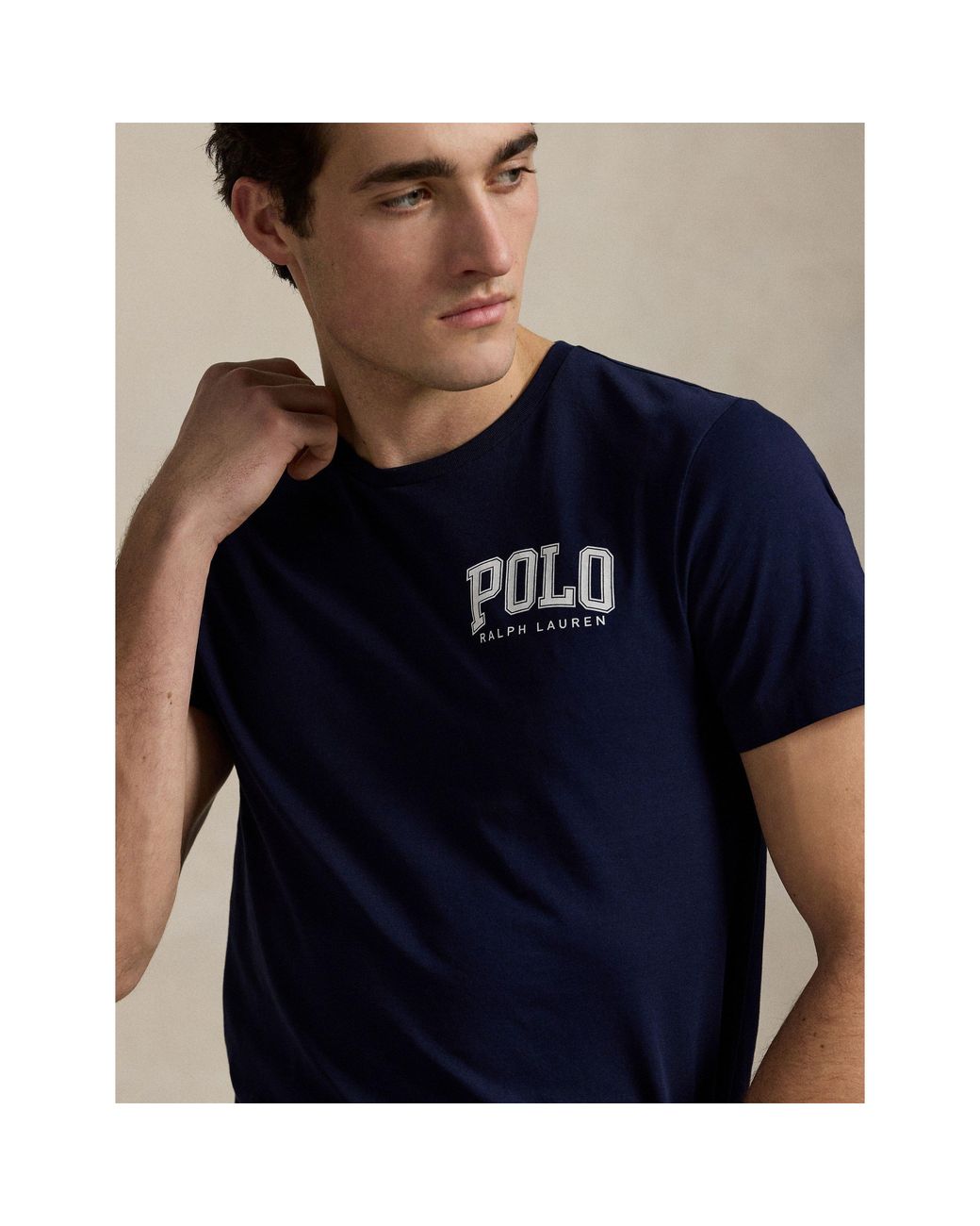 Polo Ralph Lauren Blue Custom Slim Fit Logo T-Shirt for men
