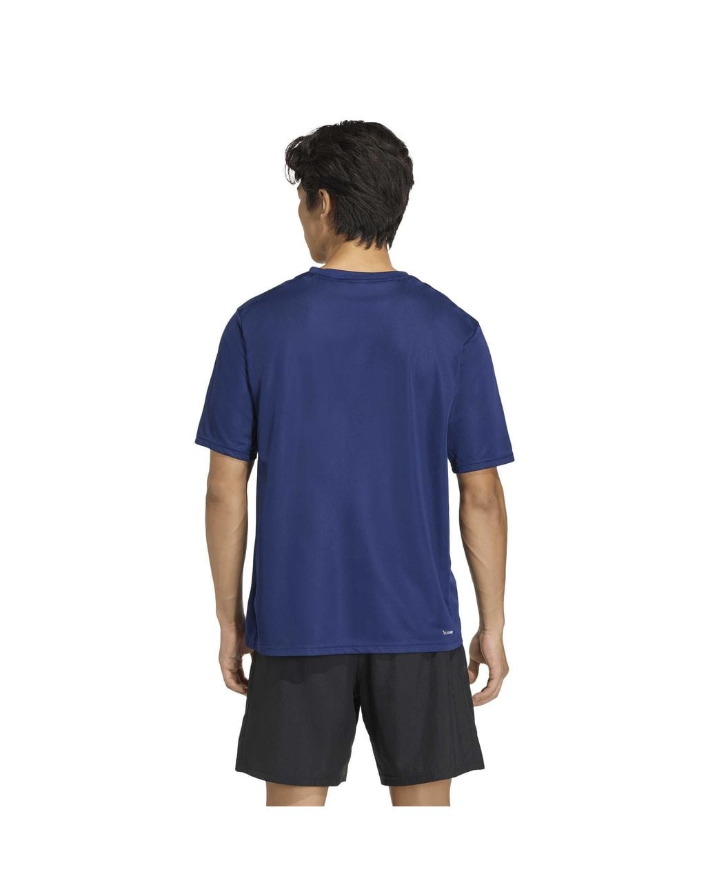 Adidas Blue Training Essentials Base T Shirt for men