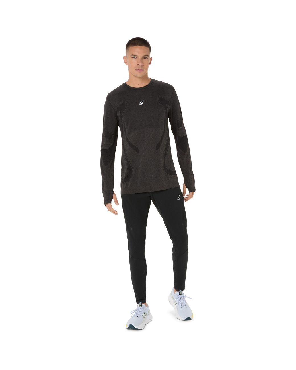 Asics Black Road Seamless Ls Top Running for men