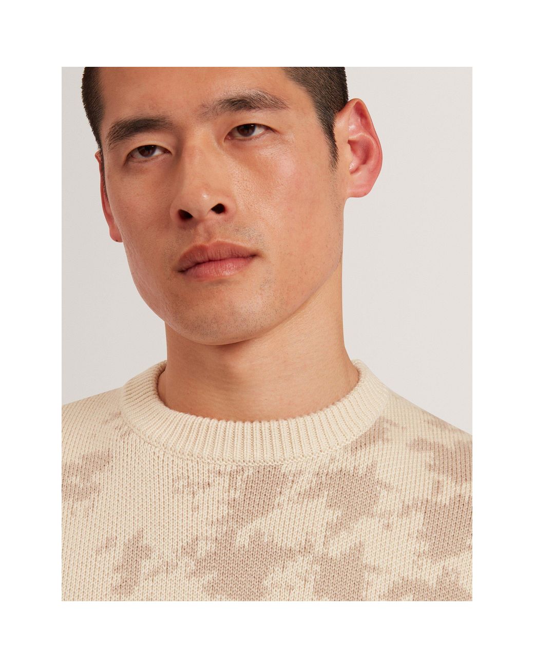 Ted Baker Natural Crew Neck Knitted Top for men