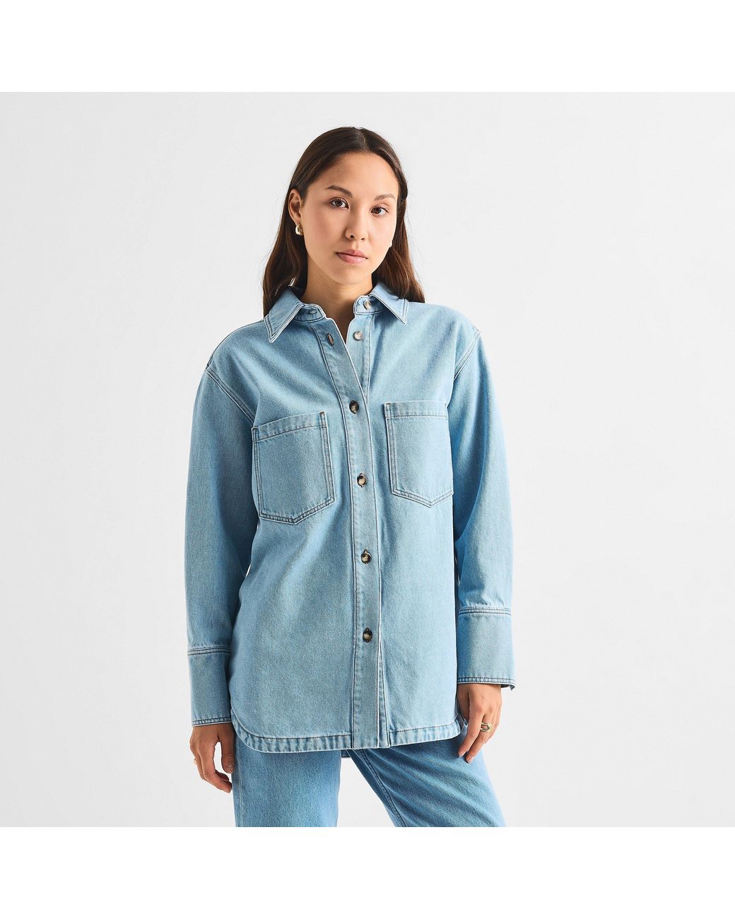 Joseph Blue Idar Long-Sleeve Oversized-Fit Denim Shirt