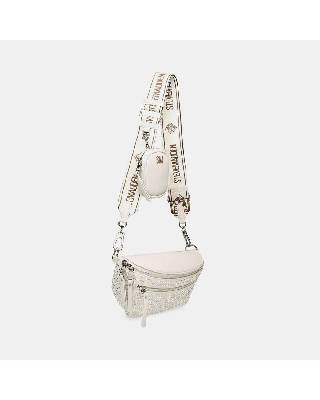 Steve Madden White Bclarkes Crossbody Bag