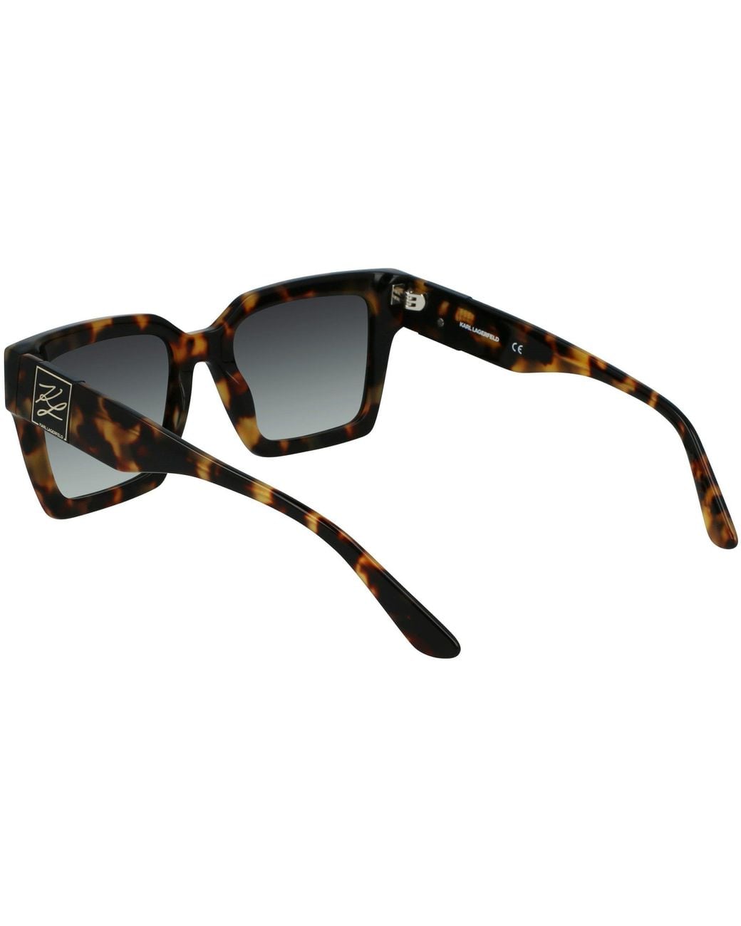 Karl Lagerfeld Black Modified Rectangle Sunglasses